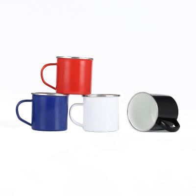 China Viable In Stock Enamel Metal Mug Blank Enamel Mug For Sublimation for sale