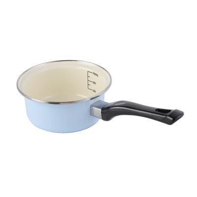 China Sustainable High Quality Non Stick Enamel Coated Pan Pot Non Stick Mini Saucepan for sale