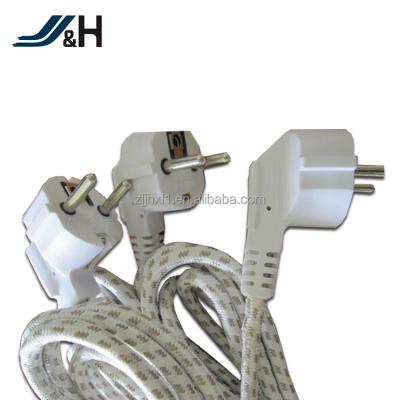 China Home Appliance VDE Approved H03RT-H With Plug Power Cord Textile Power Cord for sale