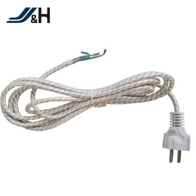 China Home Appliance VDE Approved H03RT-H Textile Braiding Power Cord for sale