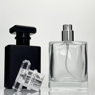 China High-quality Empty Beautiful Frosted Female Crimp Neck 30ml 100ml Glass 50ml Perfume Bottle with Box for sale