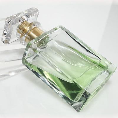 China High-quality Unique Empty Design Your Own Cosmetic Female Frosted 100 ml 90ml Rectangle Glass Perfume Bottle for sale