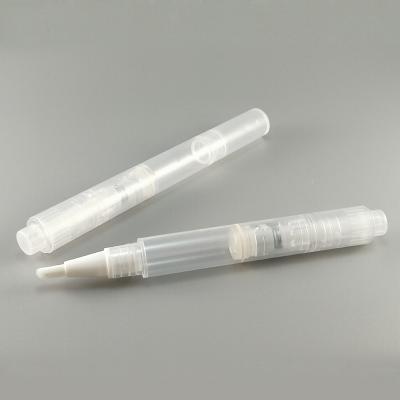 China High Quality Empty Lip Balm Plastic Rubber Nail Pen With Brush For Cuticle Click Tip 2.8ml Cosmetic Oil for sale