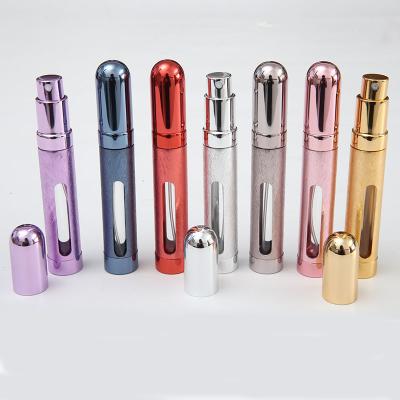 China High Quality Empty Round Aluminum Luxury Refill Alcohol Sanitizer Perfume Atomizer Spray Bottle for sale