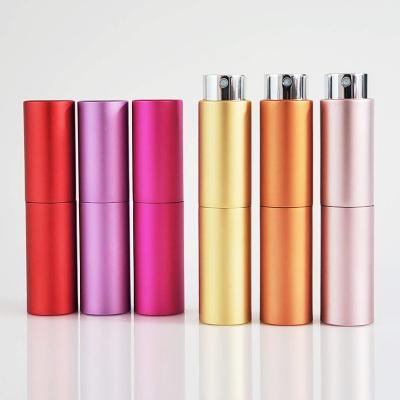 China 8ml Cosmetic 10ml 15ml Empty Customize Refillable Luxury Aluminum Cosmetic Fine Mist Perfume Bottle Atomizer for sale