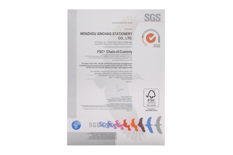 FSC - Wenzhou Xinchao Stationery Co., Ltd.