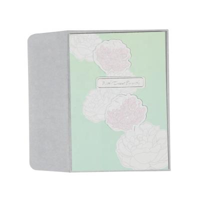 China Graceful North America Flower 3D Cards, High Quality Handmade Foil Sympathy Greeting Card for sale