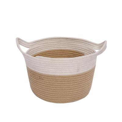 China High Quality Fashion Baby Clothes Storage Basket Cotton Rope Basket for sale