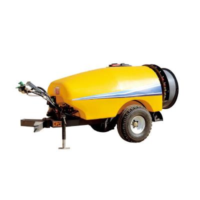 China High Efficient PTO Use Garden Orchard Trailer Boom Tank Air Sprayer 1200L With Diaphragm Pump for sale