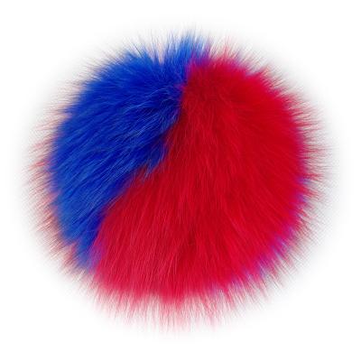 China Colorful Garment 14CM Fashion Fox Fur Pompoms For Winter Knitted Hat / Bag / Garment for sale