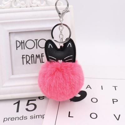 China Christmas Deer Faux Fur Ball Key Chain KAZUFUR Faux Fur Keychain Keychain KAZUFUR Fur Pom Pom Keychain Bag Charm for sale