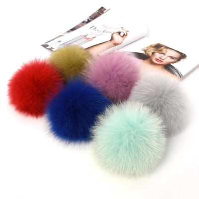 China Garment 12-13CM Colorful Fashion Fox Fur Pompoms For Winter Knitted Hat/Bag/Garment for sale