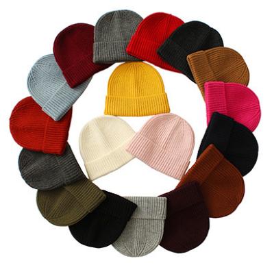 China COMMON KAZUFUR Ready To Ship Striped Arylic Plain Dyed Unisex Knitted Hats for sale