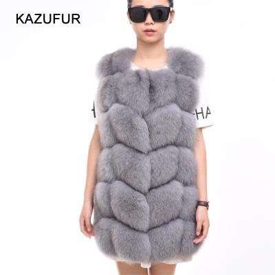 China Real Fox Fur Vest Fashion Women Breathable Warm Fur Vest for sale