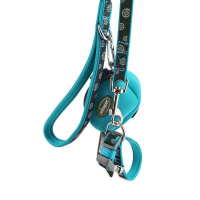 China Customized Padded Personalized Waterproof Adjustable Dog Collars And Leashes for sale