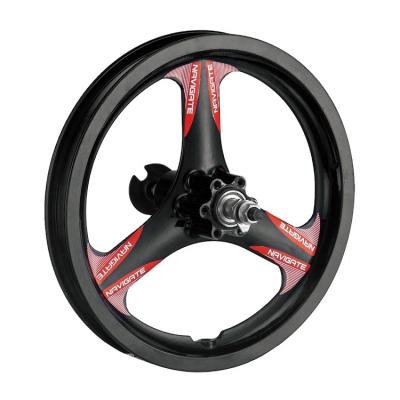 China Magnesium Alloy 12inch Tri Spoke Magnesium Alloy Folding Bike Wheels Rim for sale