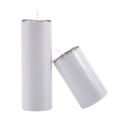 China Travel Tall Lean Slim Total Viable Straight Non-Tapered All Straight White 20oz Sublimation White Lean Blank DIY Tumbler for sale