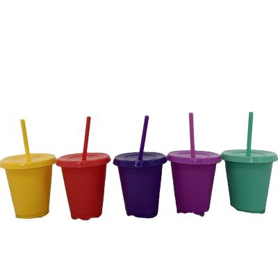 China Single Wall For Cold Water Drinks LGBT Stadium Pride PP Pack Of 5 With Lids And Straws Reusable Matte Plastic Iced Cold Cups 16oz 24oz for sale