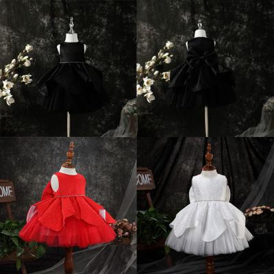 China Babies Viable Tulle Wedding Dress Princess Pageant Birthday Party Dresses Gown With Big Bowknot For Infant For 0-24 Months for sale