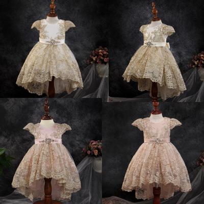 China Breathable Summer Princess Girl Dress Pageant Birthday Baby Formal Dress Flower Batwing Sleeve Special Occasion Wedding Dress Babies for sale