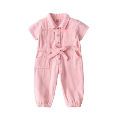 China Daily Apparel Baby Clothes Overalls Blank Toddler Baby Girls Jeans Overalls Pants Pocket Outfits Romper Baby Jumpsuit for sale