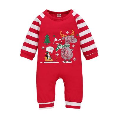 China Hot Selling Christmas Daily Wear Overalls One Pieces Baby Romper Boy Clothes Cotton Newborn Baby Clothes for sale