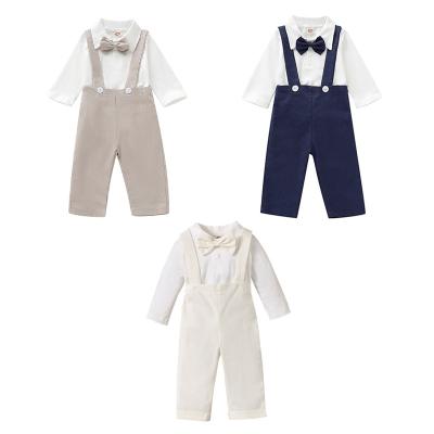 China Toddler Boys Casual Clothing Sets Baby Suit Gentleman Outfits Formal Wedding Party Long Sleeve Infant Set Clothes for sale