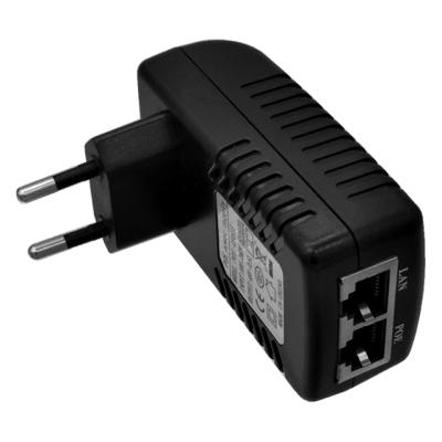 China PC/ABS wall poe power supply adapter 12v 24v 48v flame retardant poe 0.5a 1a power over Ethernet for sale