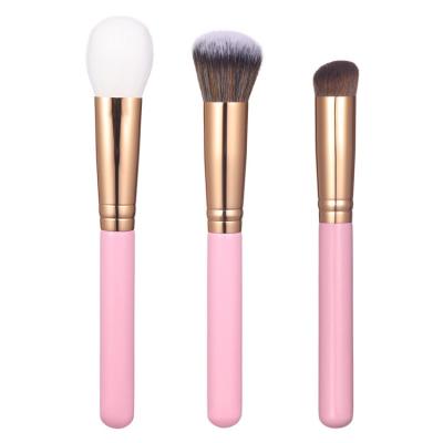 China Angular Blush Custom Logo Black New Square Handle High End Natural Hair Makeup Brush Set for sale