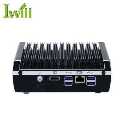 China Fanless Aluminum Mini PC N13L6 i5 7200u Metal Case With 1RJ45 2*DDR4 6LAN 4USB3.0 SSD+HDD Support Linux OS IBOX-501 N13 for sale