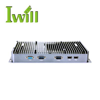 China Aluminum Alloy Chassis Computer Supplier 9V -36V Industrial Wide Fanless PC Intel Cele-Ron 4205U Mini i5 Recessed Computer For Kiosk for sale