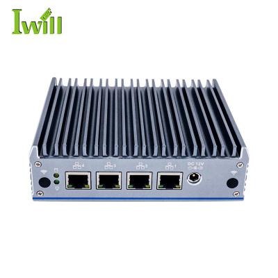 China Intel Cele ron J4125 Quad Core Mini Fanless Fanless PC 4 Port Fanless LAN Mini Router PC N1041 for sale