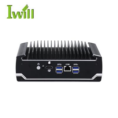 China Barebone Mini Fanless Firewall PC 3867U Network Firewall 8th Gen Core i5 i7 Firewall Appliance Pfsense With 6*Lan for sale