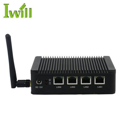 China Atom E3845 Support AES-NI VPN Fanless Router 4*1000M LAN Firewall PC Pfsense IBOX-501 N10E for sale