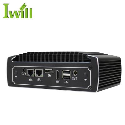 China High Quality All Mini Itx Aluminum Alloy Mini PC i5 8250U Mini Case Fanless Industrial Quad Core PC 2RS232 For CNC Laser Control System for sale