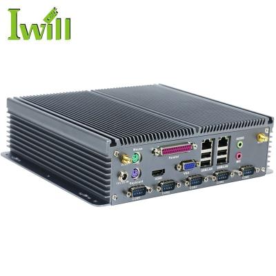 China J1900 Fanless Pure Aluminum Fanless Mini Industrial PC Linux Server With LPT Port for sale