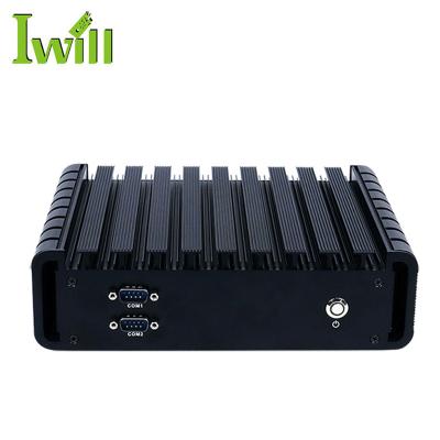 China Aluminum Alloy PC Core i3 i5 i7 Fanless CPU IBOX 603 Embedded Industrial Computer with 4POE 5LAN for sale