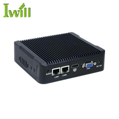 China None Fanless Nano DC 12V 2COM , Dual Display Mini Computer PC J1900 N3 Quad Core PC for sale