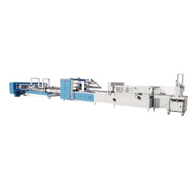 China Automatic Food Folder Gluer and Strapping Box Cardboard Box Sheet Strapper Machine for sale