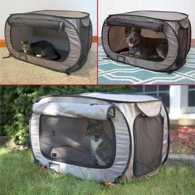 China Low Moq 2022 Viable Custom Wholesale High Quality Collapsible Cat Travel With Large Space Pet Crates Cage for sale