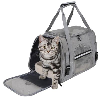 China 2020 Viable New Cabin Pet Carrier Soft Sided Warm Bottom Mat Large Space Fat Cat 8kg Dog Travel In Vehicles Airline Approved for sale