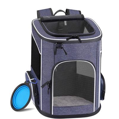 China 2022 Amazon Factory Outlet Viable Hot Selling Large Space Folding Portable Breathable Pet Backpack For Travel for sale