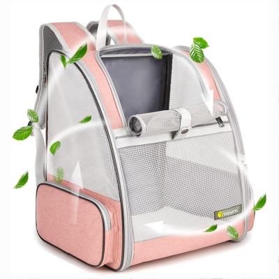 China Amazon Fashion Popular Hot Selling Fashion Pet Backpack Transparent Large Capacity Portable Cat Bag for sale