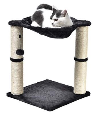 China Amazon Stocked Sells Well Cat Condo Tree Tower with Hammock Bed and Scratch Post for sale