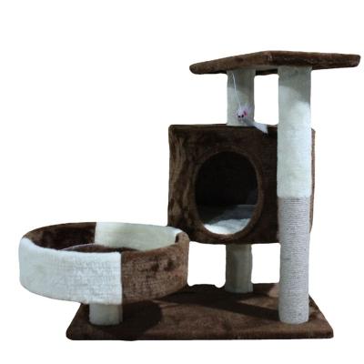 China Factory Direct Wholesale Viable Cat Toys Soft Cat Scratching Post Nest Cat Climbing Frame for sale