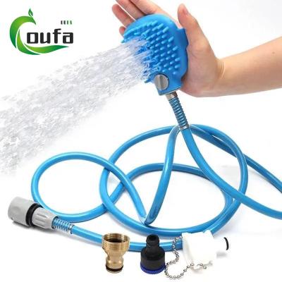 China Hot Selling Cat Dog Grooming Tool Silicon Portable Pet Shower Sprayer Massage Bath Indoor Outdoor Brush for sale