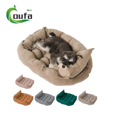 China Breathable Wholesale Multifunctional Luxury Folding PP Cotton Pet Beds And Accessories Dog Beds for sale