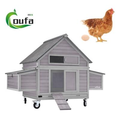 China Quality Assurance Large House Outdoor Easy Clean Waterproof Animal Poultry Equipment Wooden Pet Chicken Cage Windproof for sale