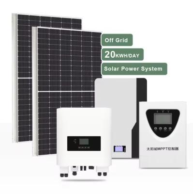 China Solaranlage für Heimgebrauch 1KW 5KW 10KW 20KW Off-Grid Solarpaneelsystem für Zuhause zu verkaufen