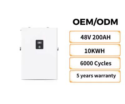 Cina 10kwh 48v Batterie al litio montate a muro per energia solare Batterie al litio a parete in vendita